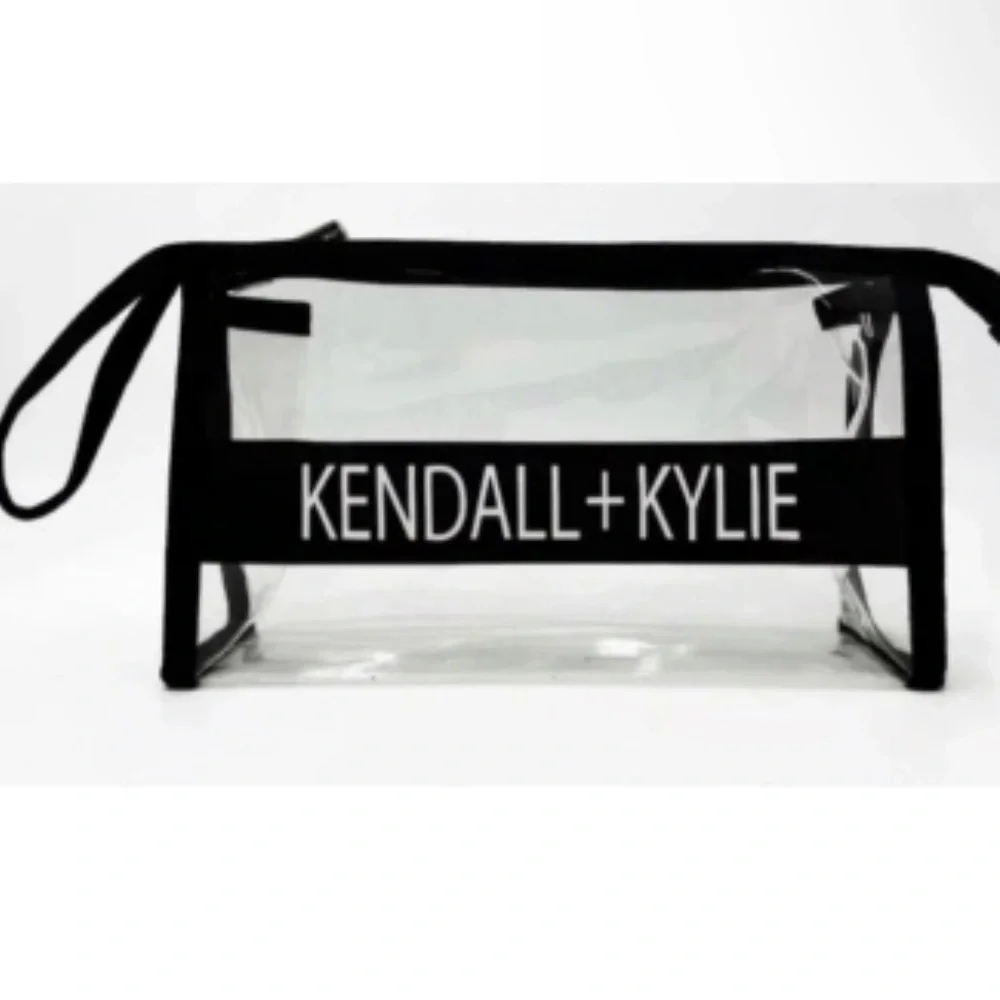 Kendall + Kylie Makeup Cosmetics Bag / Clear & Black / BRAND NEW